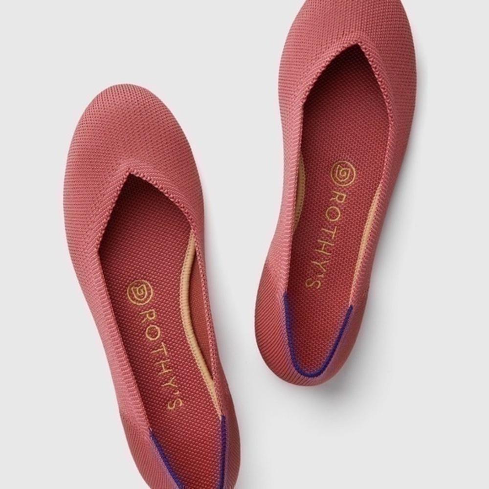 Rothy's Pink Knit Ballet Flats